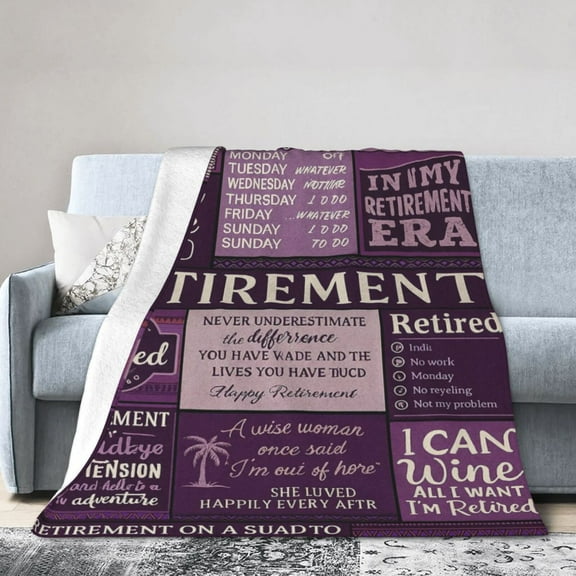 Retirement Gift for Woman, Retirement Blanket, Retired Gifts for Women, Retirement Gifts for Women, Goodbye Going Away Farewell Gifts for Coworkers Women Leaving 50x40