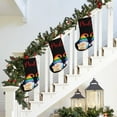 thumbnail image 5 of Bingfone Lgbt Gnome Print Personalized Christmas Stocking - Snowman Design Large 18 inch,Family Holiday Season Decor, 5 of 8