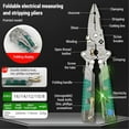 thumbnail image 3 of Tuvilo Electrical Pliers, 2025 New 20-in-1 Multifunctional Wire Stripper with Built-in Voltage Tester, Folding Stylus Screwdriver for Cutting, Stripping, Crimping Wires & Cable, 3 of 9