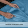 thumbnail image 3 of 100% Cotton 300 TCPillowcase Set with Z-Hem - Pure Cotton, Queen, Air Blue, 3 of 4