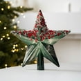 thumbnail image 5 of chaungfeng 7.87 Inch Tree Topper, Glitter Plastic Star Ornaments, for Christmas Tree, Holiday Decor, Festive Display, 5 of 6