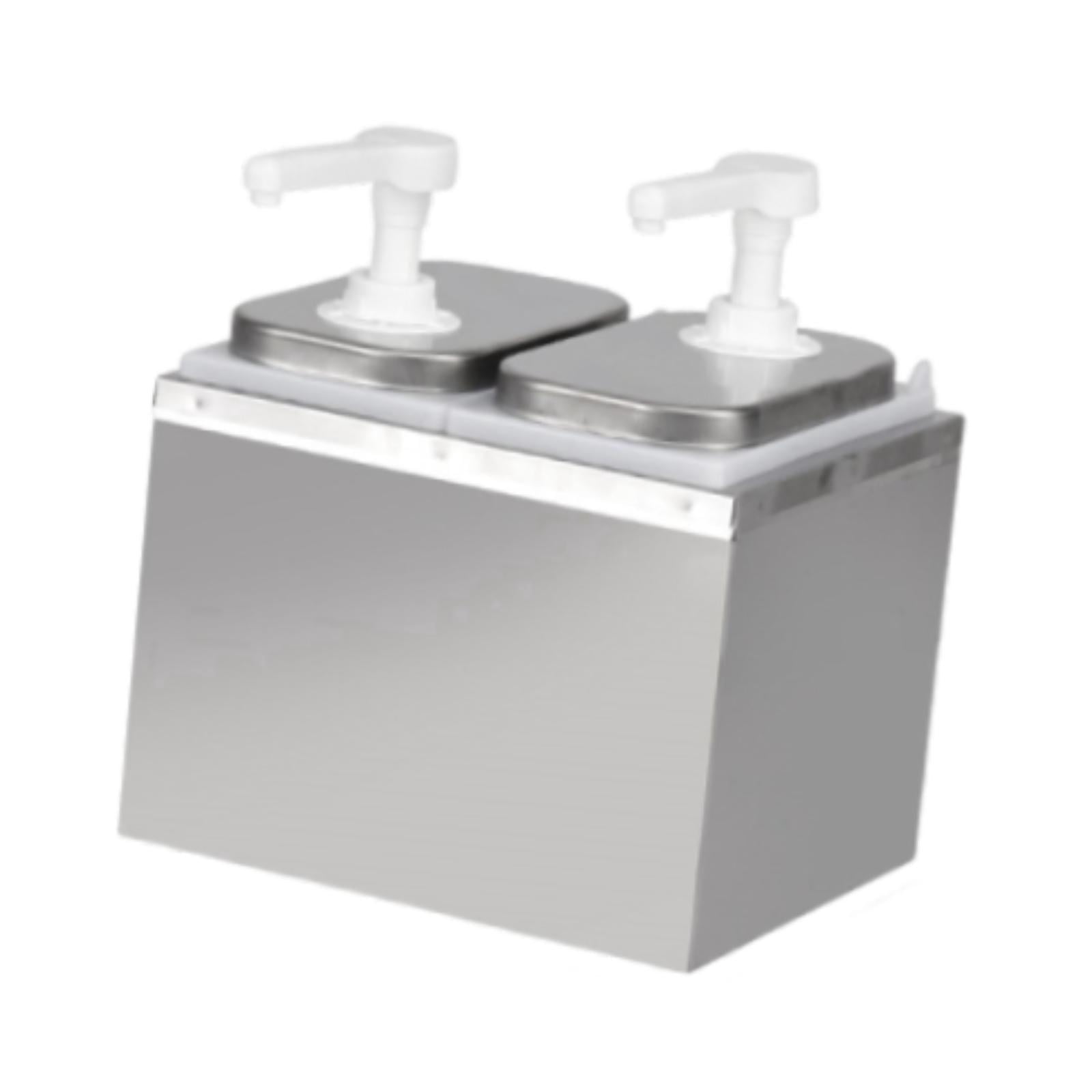 Fancyes Sauce Dispenser Syrup Dispenser 2 L Seasoning Condiment Container Syrups Salad Ketchup Syrup Pump for Kitchen Bar 2L 2 Head