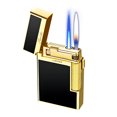 thumbnail image 5 of 2Pcs Refillable Metal Lighter Under $5! Yannianjz Refillable Metal Lighter, Open Flame Windproof Lighter with Inclined Flame, Rechargeable Butane Lighter with Adjustable Flame, 5 of 9
