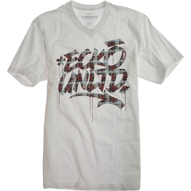 Ecko Unltd. Camiseta gráfica Fat Plaid para hombre, blanca, pequeña