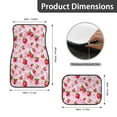 thumbnail image 5 of Pzuqiu Strawberry Print Car Floor Mats Car Steering Wheel Cover Full Set 5 Packs Rubber Non-Slip Floor Mats Dust Proof Car Interior Accessories Universal Fit Automotive Floor Mats for Cars, 5 of 6