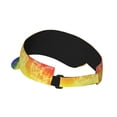 thumbnail image 2 of Daiia Colorful Tie Dye Pattern Sport Sun Visor Hats Visor Cap Adjustable Empty Top Baseball Cap Cotton Ball Caps for Women and Men, 2 of 7