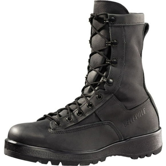 B Belleville Arm Your Feet 770 8” Insulated Waterproof Duty Tactical Boots for Men - Polishable Leather with Oil-Resistant Gore-Tex Lining and Vibram Traction Outsole; Berry Compliant, Black - 6 W