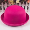 thumbnail image 4 of Magik Men Women Woolen Roll-up Brim Fedora Bowler Hat, 4 of 5