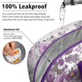 thumbnail image 5 of Lunch Bag Lunch Box for Women Reusable Insulated Lunch Cooler Bags,Large Capacity for Work Travel Picnic,Water-Resistant Botanical Leaves Floral Lunch Tote Bag Gifts for Woman Mom Purple, 5 of 6