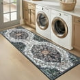 thumbnail image 4 of FairOnly Black 2'x6'Oriental Style Non Slip Runner Rug Vintage Medallion Machine Washable Low Pile Indoor Rugs for Bedroom Kitchen, 4 of 7