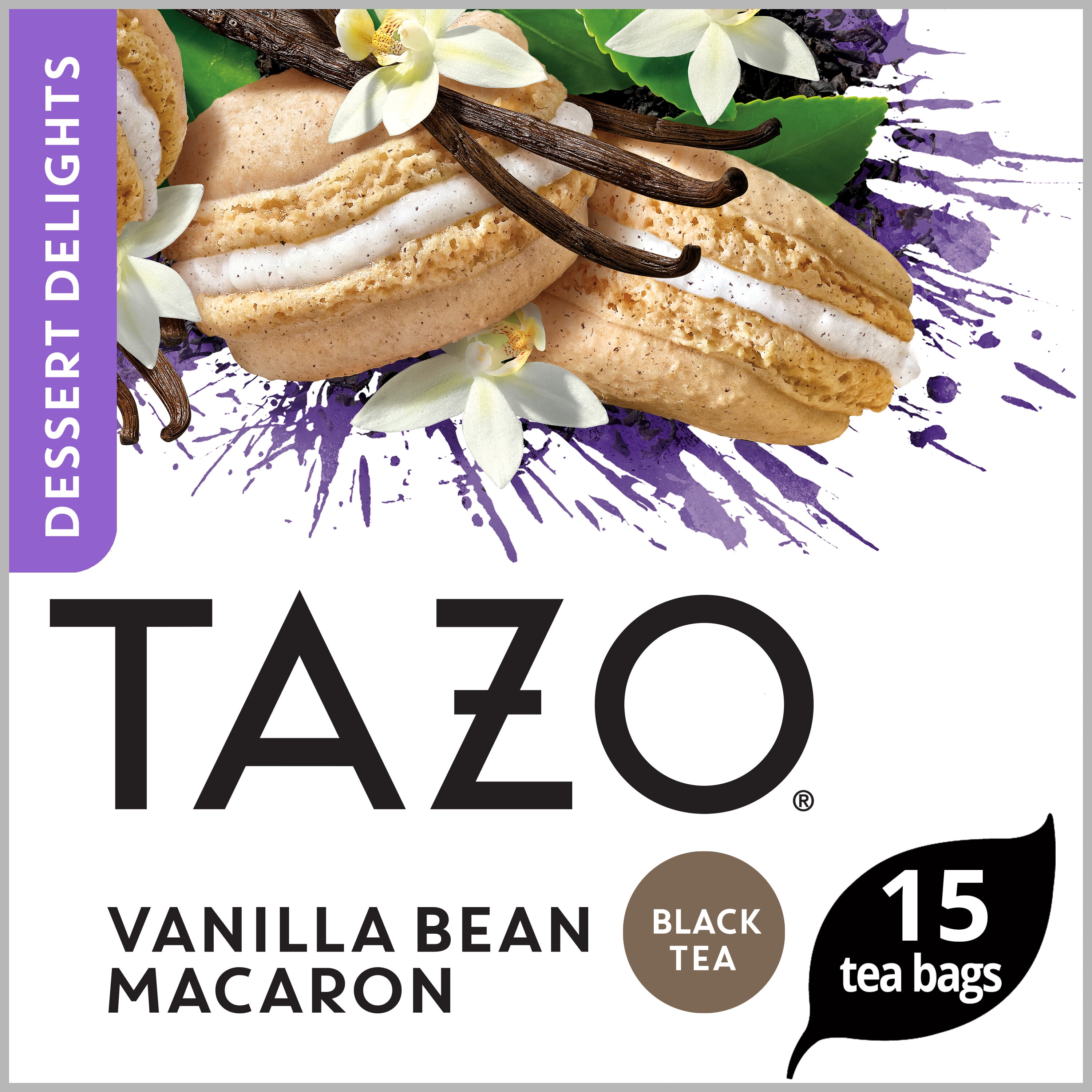 TAZO Black Tea, Vanilla Macaron, Caffeinated, Tea Bags 15 Count