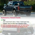 thumbnail image 4 of 1 Pair Tail Lights Compatible with 2017-2019 Ford F-250 / F-350 / F-450 Super Duty Halogen Type w/o Blind Spot Detection model,Sequential Turn Signal Rear Lights,Black Matte+Clear Lens, 4 of 8