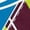 MAROON, variant on - Triangle Logo - Men's Short Sleeve T-Shirt