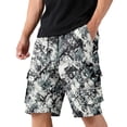 thumbnail image 3 of Nestiefly Camo Cargo Shorts for Men Relaxed Fit Twill Bermuda Shorts Drawstring Elastic Waist Casual Work Short Pants with Pockets 2026 White 2XL, 3 of 5