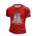 thumbnail image 2 of ZHOGXU Men T Shirt Short Sleeve Round Neck Patriotic Graphic Print Comfortable Breathable Tee Top For Independence Day Celebration,Red,Xxxxxl, 2 of 3