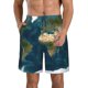 thumbnail image 1 of Fotbe World Map Trajes de Baño Estampados para Hombre, Shorts de Verano de Secado Rápido, Ropa de Playa, Bañadores-XX-Large, 1 of 6