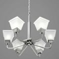 thumbnail image 3 of Clifton Heights Collection Six-Light Brushed Nickel Etched Glass Craftsman Chandelier Light, 3 of 4