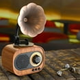 thumbnail image 6 of RnemiTe-amo Wireless Bluetooth Mini Portable Speaker,Vintage Bluetooth Speaker B5 Imitation Gramophone Home Decoration,Subwoofer Wood Grain Small Speaker,Can Be Placed On The Desk For Decoration, 6 of 7