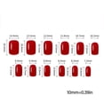thumbnail image 5 of Osdhezcn 24Pcs Square Press on Nail Star Designs French Fake Nail Acrylic False Nail,Artificial Nail Glues on Nail for Womens, 5 of 6