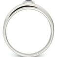 thumbnail image 2 of Sterling Silver Men's Blue Sapphire Ring (Size 10) Made In Thailand qr6845-10, 2 of 5
