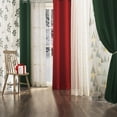 thumbnail image 7 of No. 918 Holly 2-pack Metallic Embroidery Christmas Sheer Rod Pocket Curtain Panel Pair, Silver, 37"W x 63"L (2 Panels), 7 of 7