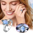 thumbnail image 2 of Anillo de regalo de joyería para mujer con circonita incrustada con personalidad de tortuga saludable,, 2 of 5
