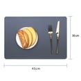 thumbnail image 4 of XmhyTop Table Place Mats,Dark grey Dining Table Placemats, 45*30 Size, 4 pcsThick Placemats for Dining Table, Premium Leather Material, Stylish and Practical Table Mats, 4 of 4