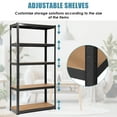 thumbnail image 4 of Costway 2PCS 72'' Heavy Duty Storage Shelf Steel Metal Garage Rack 5 Level Adjustable Black, 4 of 10