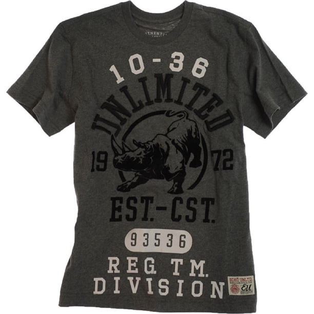 Ecko Unltd. Camiseta gráfica Big Rhino Better para hombre, gris, XS