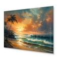 thumbnail image 2 of Designart "Coastal Getaway Orange and Blue Hues II" Beach Metal Wall Decor, 2 of 5