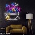 thumbnail image 2 of Glowneon Cat Eat Cake In Cup Neon Sign, Cat Led Sign, Cat Lover Gifts, 2 of 5