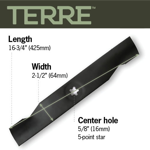 Terre 3 Pack 48 Inch Hi Lift Lawn Mower Blades for Craftsman, YTH
