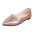 thumbnail image 6 of Flat Shoes for Women Pointed Toe Comfortable Business Casual Work Shoes Dressy Leather Slip on Comfy Footbed Walking Shoes Red Size 6, 6 of 6