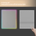 thumbnail image 5 of LED Bathroom Mirror with Lights, Backlit RGB Color Changing Lighted Mirror, Dimmable Anti-Fog Memory Rectangular Vanity Mirror, 5 of 9