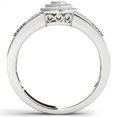 thumbnail image 3 of 1/5 Carat T.W. Diamond Double Halo Cluster 10kt White Gold Engagement Ring, 3 of 5