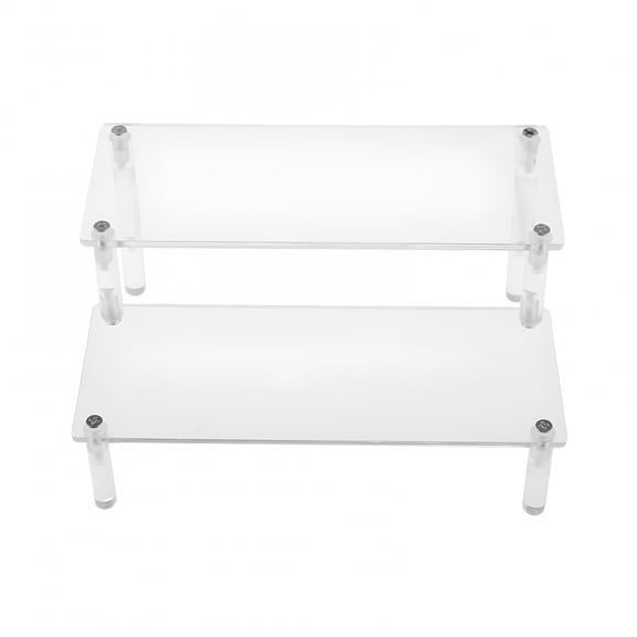 LAMIRO Multi Tier Acrylic Rack Perfume Makeup Storage Organizer Figure Doll Toys Display Stand Countertop Riser Showcase