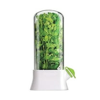 Herb Saver for Refrigerator, Clear Herb Saver Pod Cilantro Containers for Refrigerator, Fresh Herb Keeper for Cilantro, Parsley, Asparagus, Mint, Keeps Vegetables Fresh (1PCS)