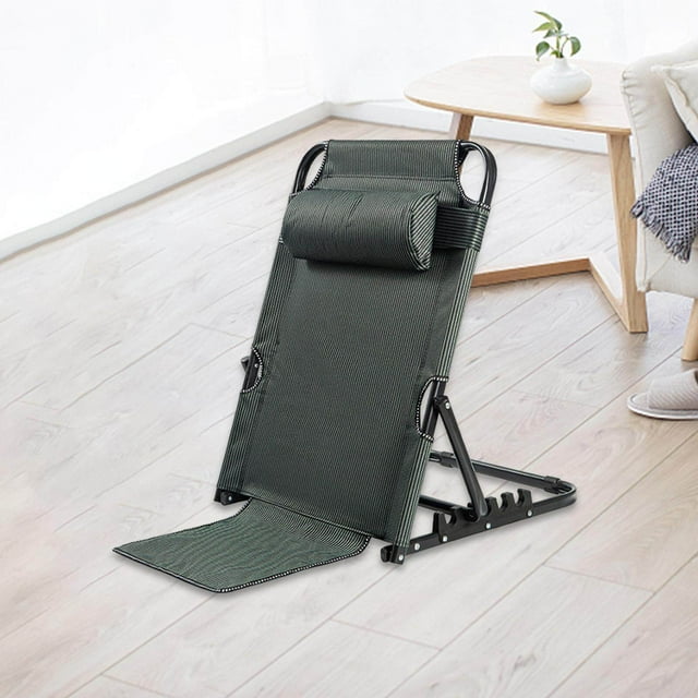 VONKY Lifting Bed Backrest Folding for Adult Adjustable Angle Back Rest Steel large 7 Gears Green Texture
