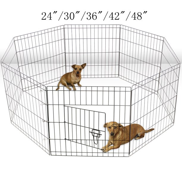UBesGoo 48" Dog Cat Tall Wire Fence Folding Exercise Yard Play Pen Cage