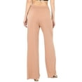 thumbnail image 3 of Womens & Plus Comfy Stretch Solid Drawstring Wide Leg Lounge Pants (Ivory, 2X), 3 of 4