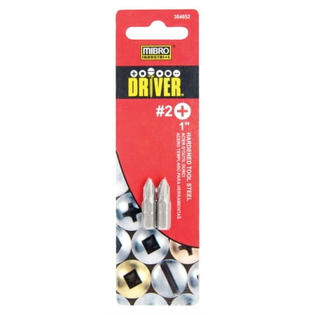 

MIBRO Phillips 2 x 1 in. L Insert Bit S2 Tool Steel 2 pc.