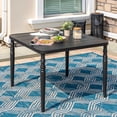 thumbnail image 6 of Nuu Garden Outdoor 37” Dining Table, Square Metal Dining Table with Umbrella Hole, Patio Dining Table with Powder-Coated Frame and Slatted Tabletop, for Garden, Backyard and Balcony, Black, 6 of 10