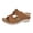 Brown, variant on Orthopedic Sandals for Women Fashion Buckle T-Strap Open Toe Wedge Slides Comfortable Thick Sole Summer Walking Beach Shoes Red Size 7.5
