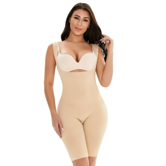 Women‘s Seamless Latex Bodysuit Body Shaper Underbust Slimmer Firm Control Shapewear