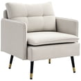 thumbnail image 1 of HOMCOM Accent Chair with Tufted Back Cushion and Steel Legs for Living Room, 1 of 10