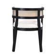 thumbnail image 4 of MODERNLUXE Dining Chairs Set of 2,Farmhouse Country Rattan Dining Chair with Curved Backrest for Living Room, Kitchen,Black, 4 of 6