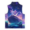 thumbnail image 5 of Pzuqiu Axolotl Girls Sleeveless Vests Size 2 Fall Winter Clothes Versatile Warm Zipper Winter Sleeveless Jacket with Pockets Wind Proof Fall Outfits Fashion Clothing for Girls, 5 of 7
