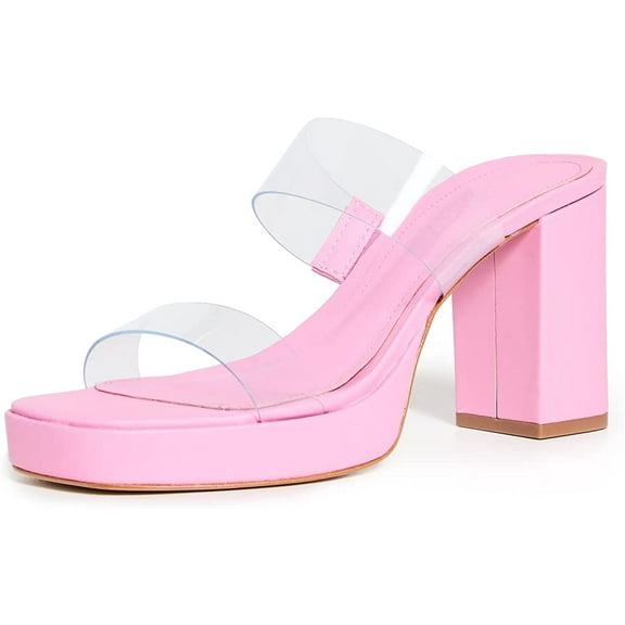 SCHUTZ Womens Ariella Platform Sandals 5.5 Club Rose