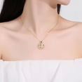 thumbnail image 3 of 14K Gold Real Natural Jade Gourd Necklace, Vintage Hollow Blessing Pendant, Delicate Jade Jewelry Gift for Mother's Happiness, 3 of 5