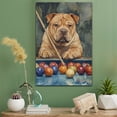 thumbnail image 2 of Chinese Dog Stretched Canvas Size 8x12 – Billiards Theme Dog Art for Wall, Chinese Dog Playing Billiards Wall Art, Dog Lover Canvas Decor, 2 of 5